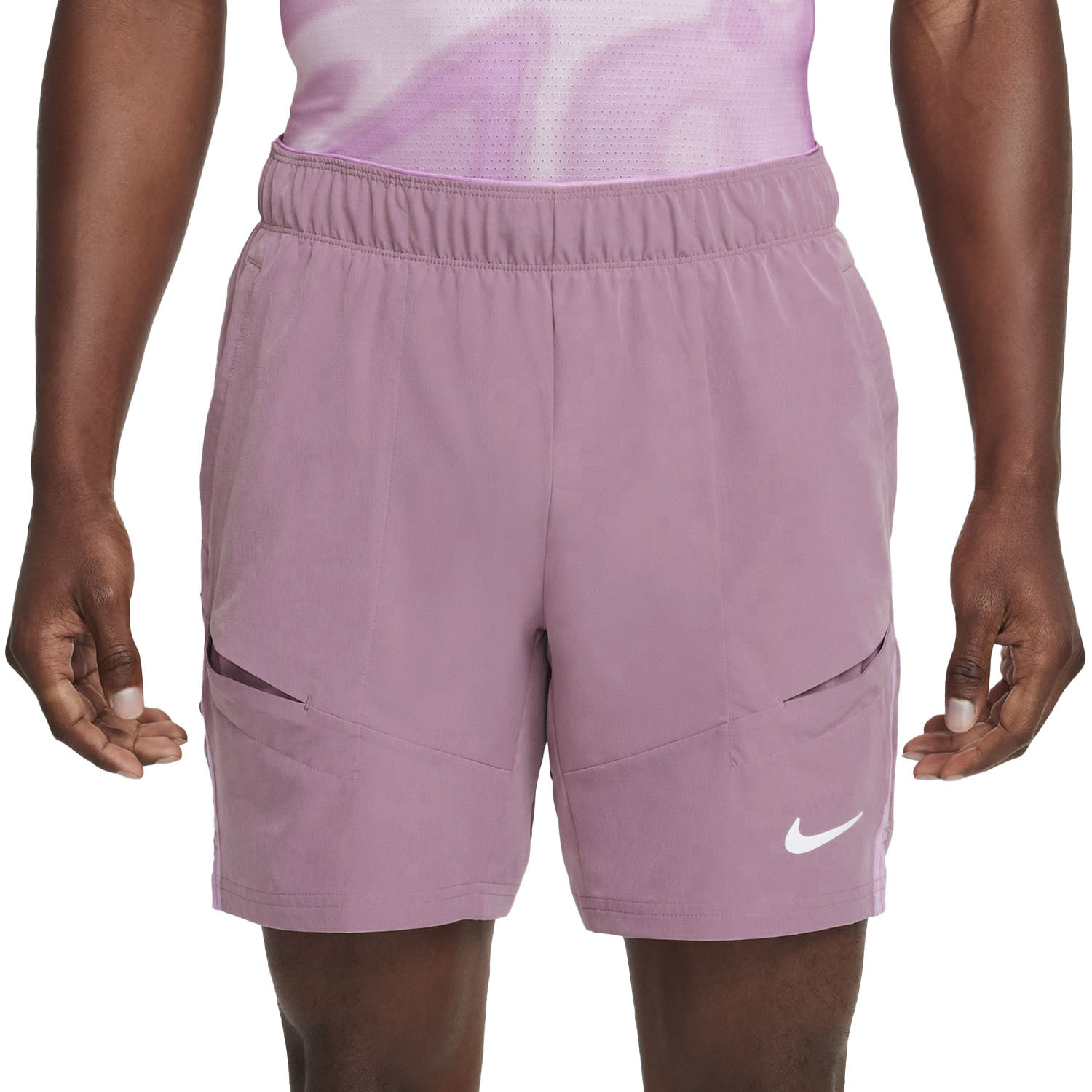Pantaloncini Uomo Da Allenamento Con Cavallo Da 12,7 Cm - Rosa Chiaro, Taglia XL, Cotone Ed Elastan