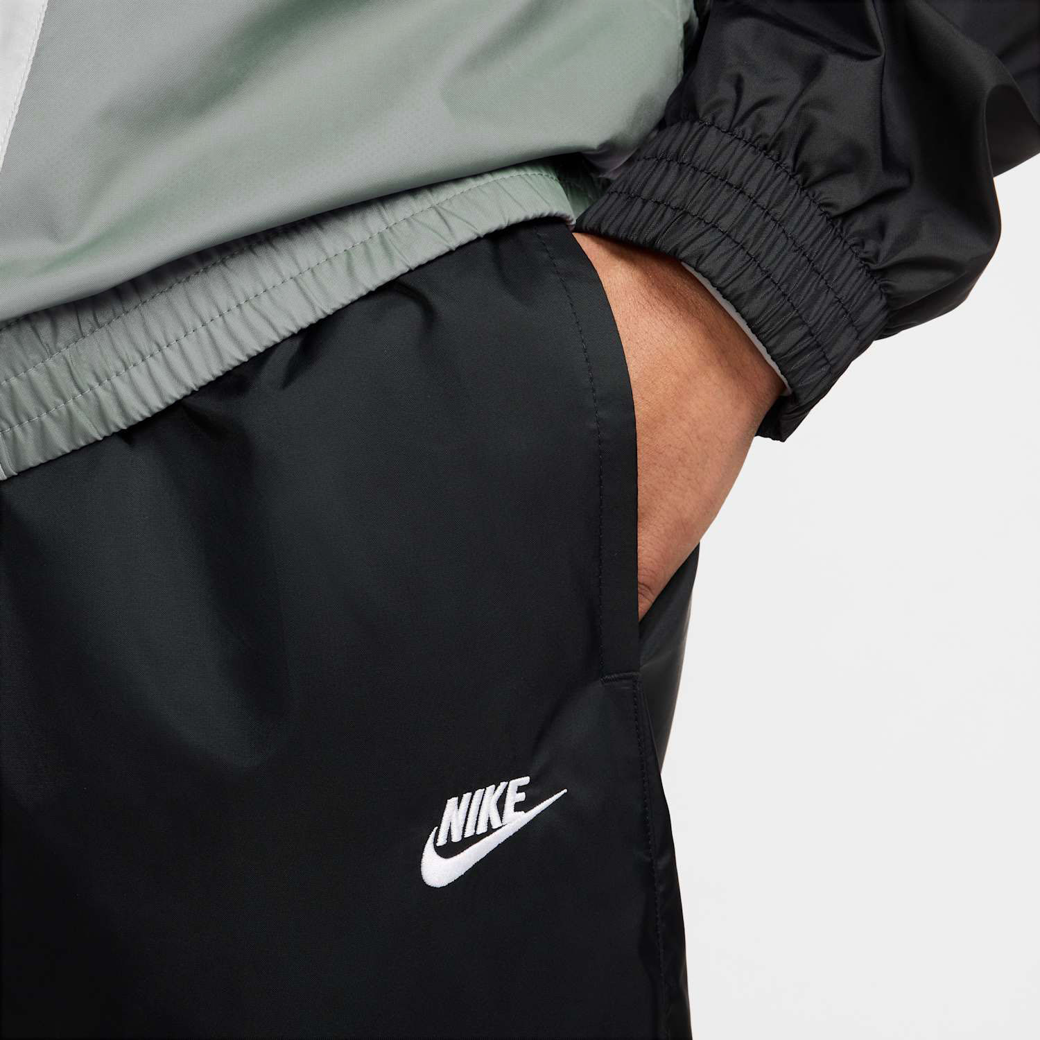 nike club tracksuit black