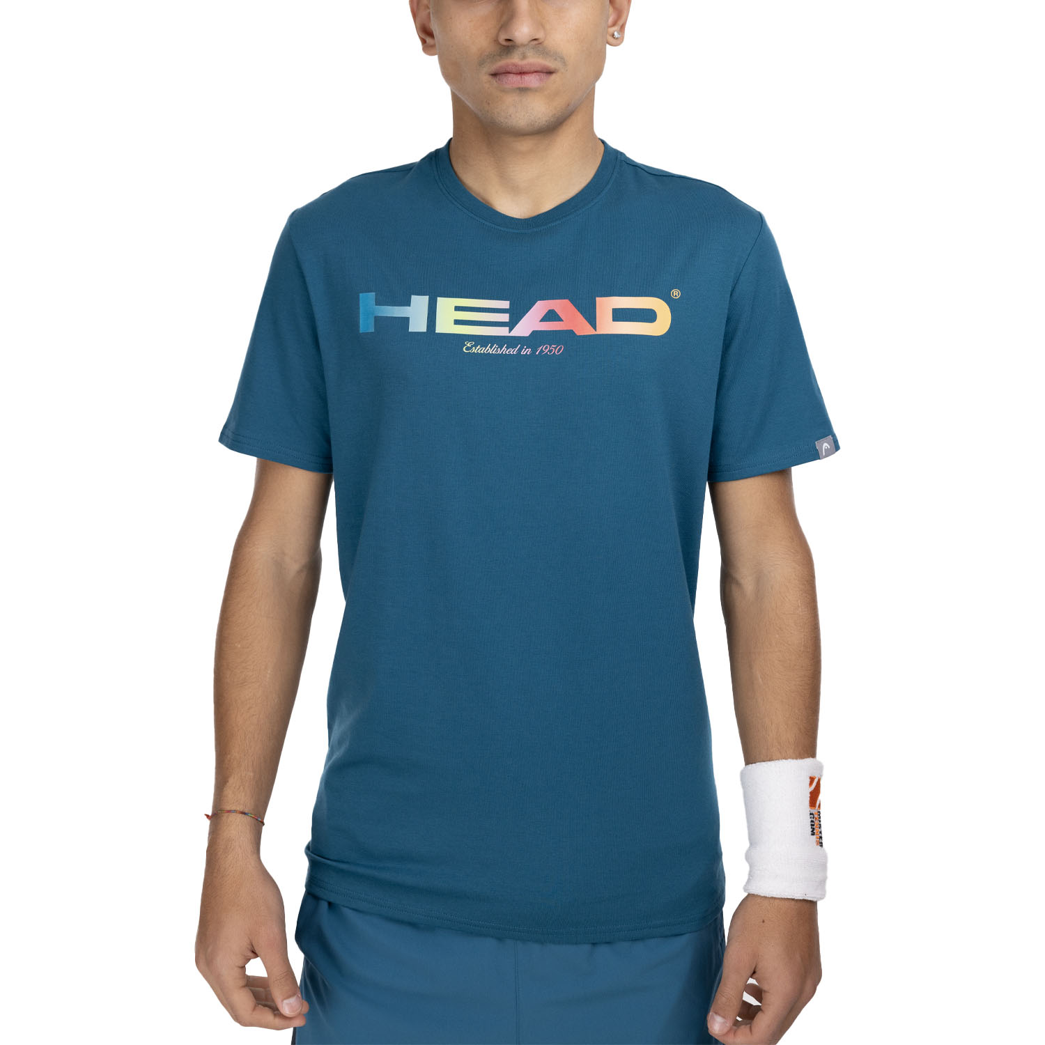 Head Maglietta Vision Uomo – Lilla, Girocollo A Coste, Tessuto Tecnico In Poliestere E Cotone, Traspirante Per Sport E Tempo Libero