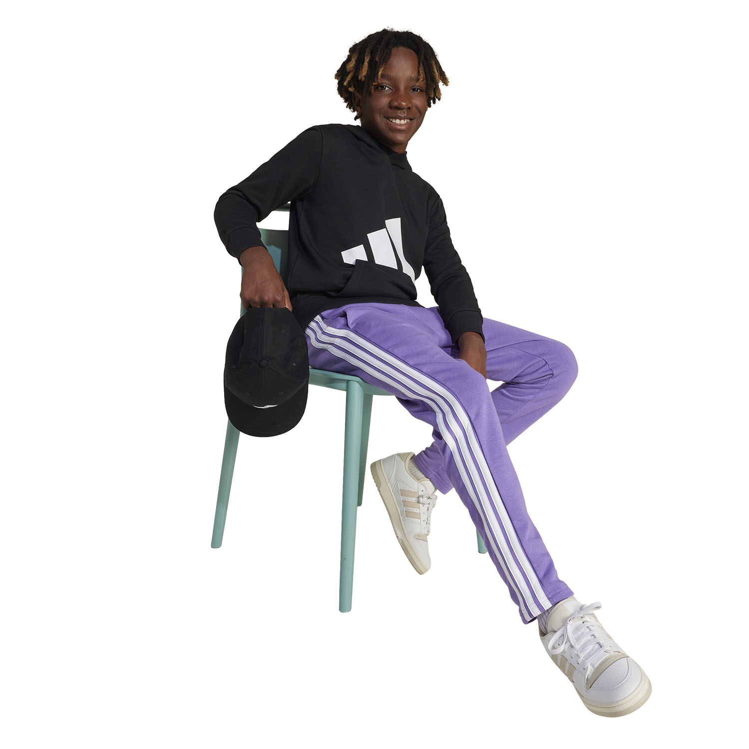 adidas Essentials Felpa Bambini - Black/White