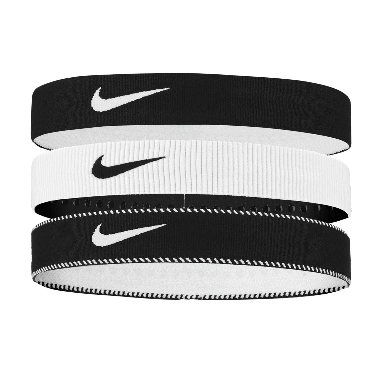 Nike Flex Wide x 3 Mini Bandas - Black/White