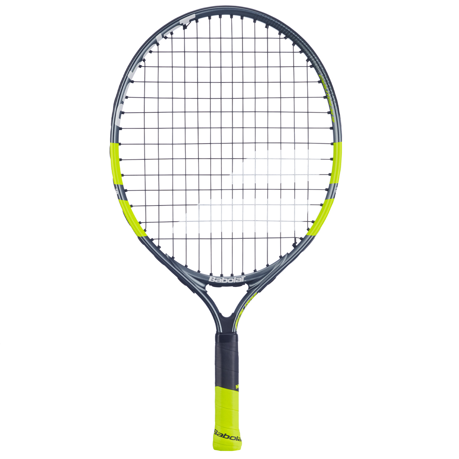 Babolat Carlitos Junior 19 Racket - Grey/Fluo Yellow