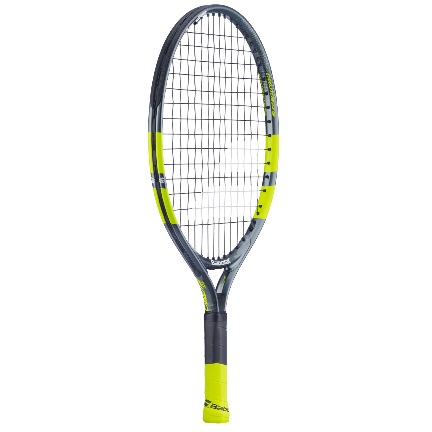 Babolat Carlitos Junior 19 Racket - Grey/Fluo Yellow