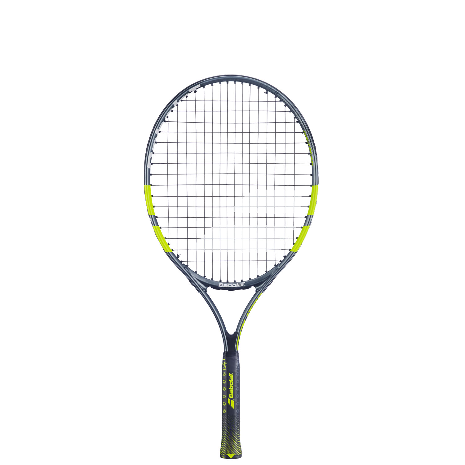 Babolat Carlitos Junior 23 Racket - Grey/Fluo Yellow
