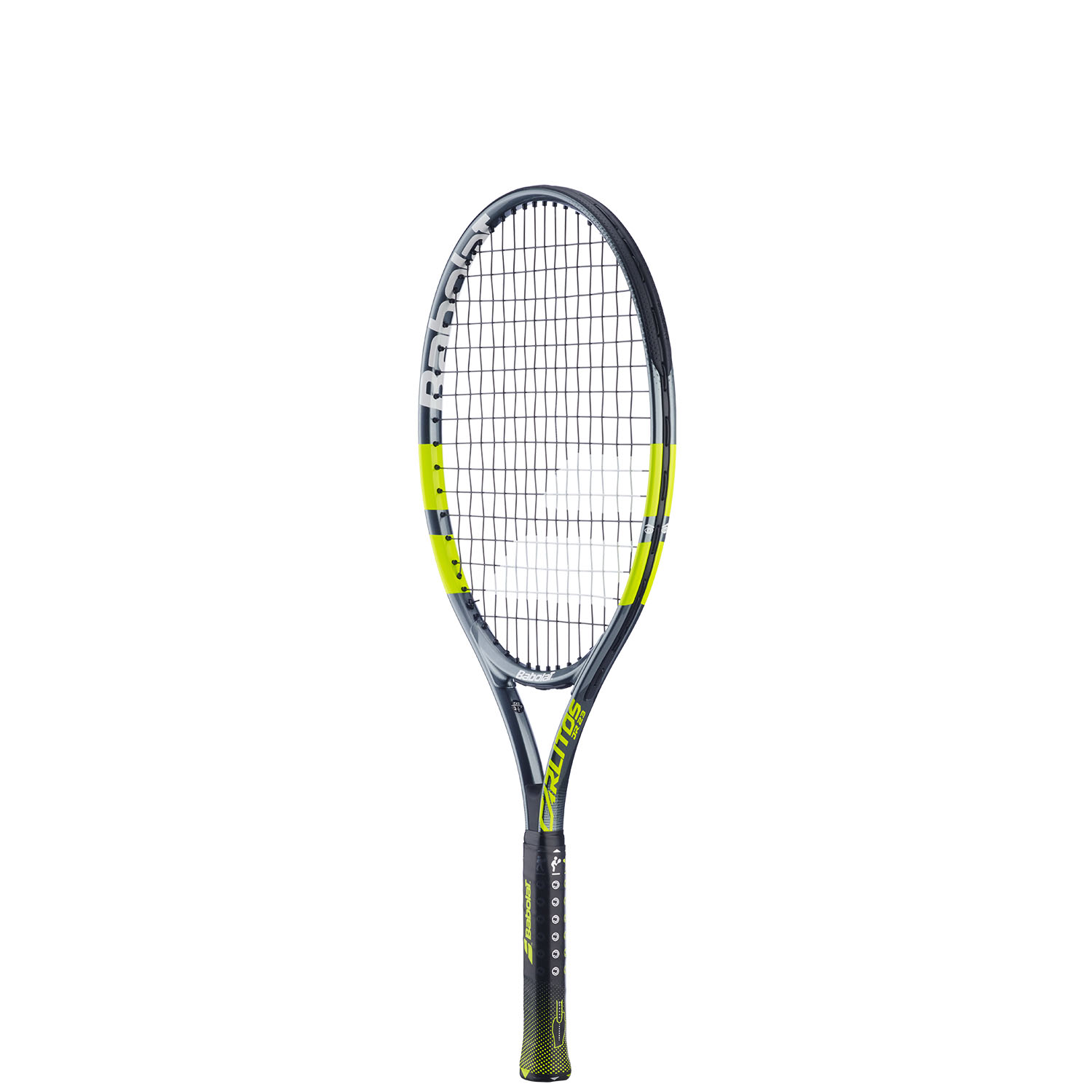 Babolat Carlitos Junior 23 Racket - Grey/Fluo Yellow
