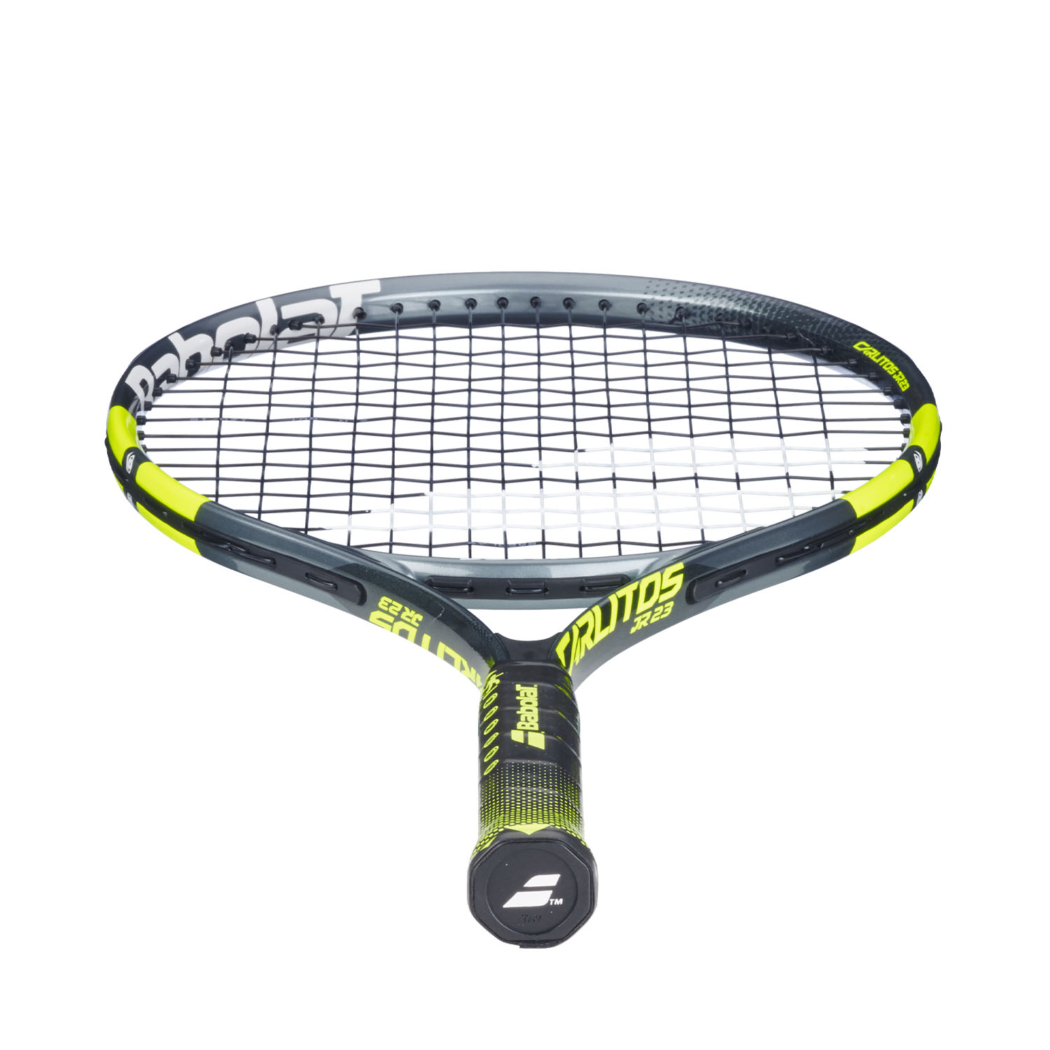 Babolat Carlitos Junior 23 Racket - Grey/Fluo Yellow