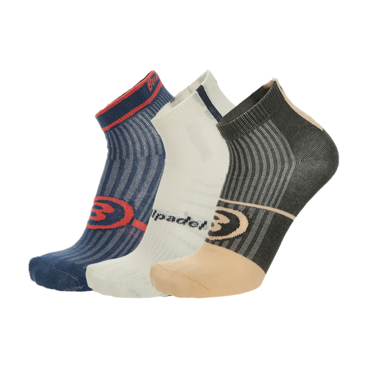 Bullpadel Club x 3 Calcetines - Shadow Blue/Ecru/Apricot
