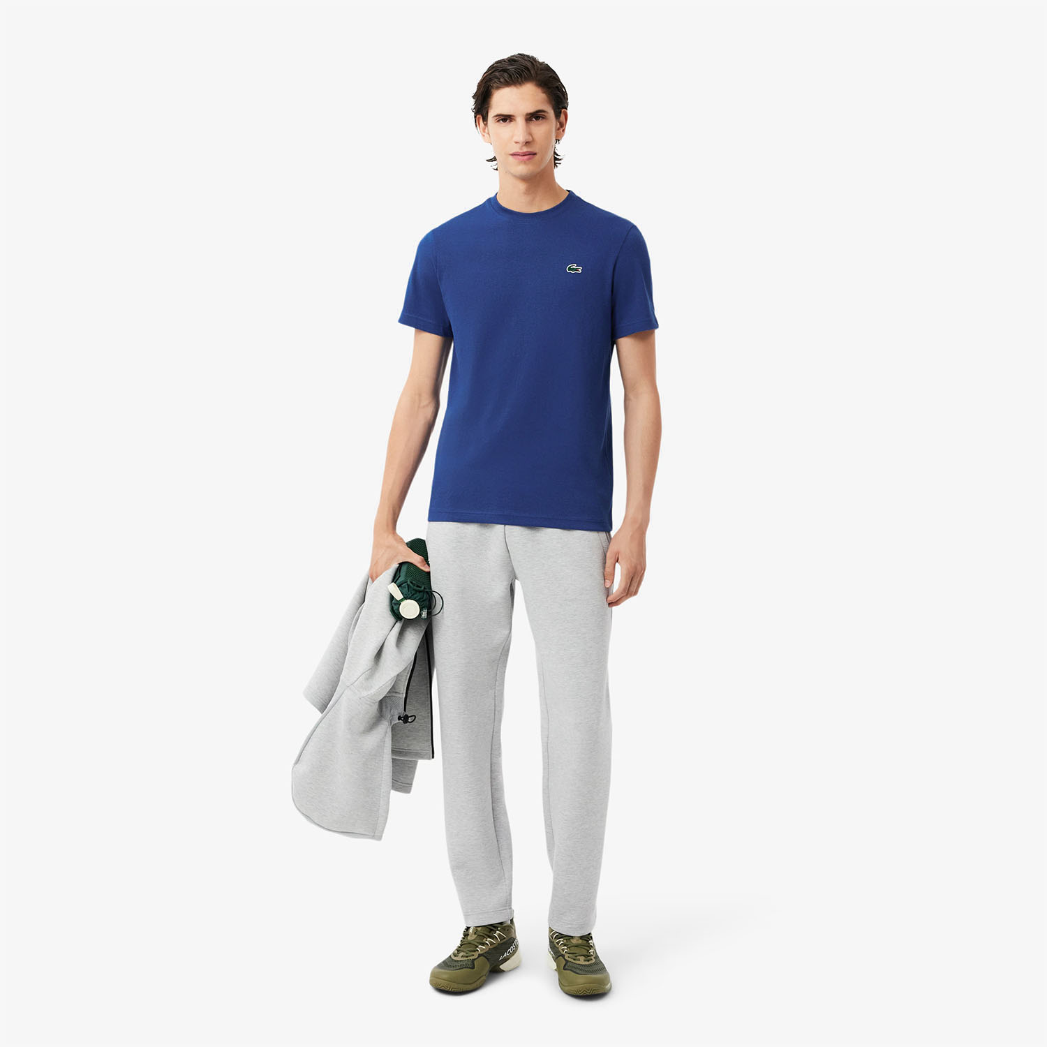Lacoste Ultra-Dry Printed Logo Maglietta - Bleu