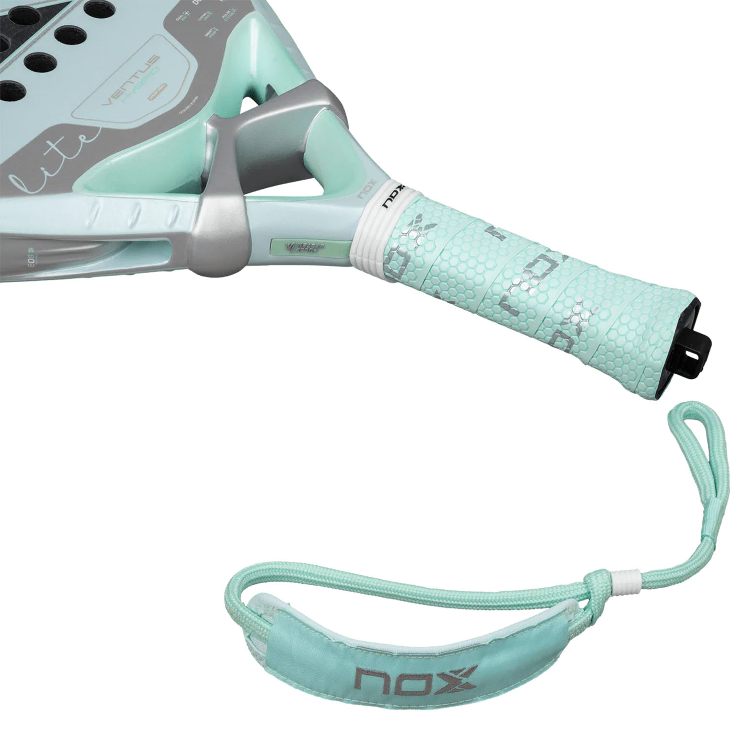 NOX Ventus Hybrid 12K Lite Padel - Light Turquoise/Silver