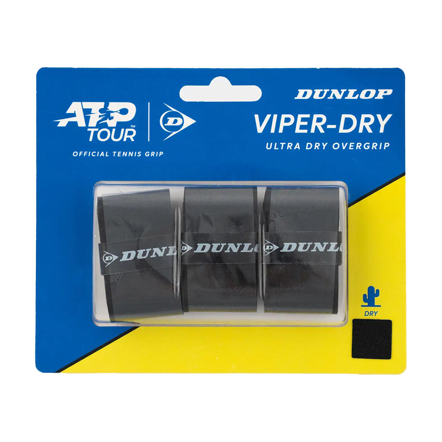 Dunlop ATP Viper-Dry Overgrip x 3 - Black