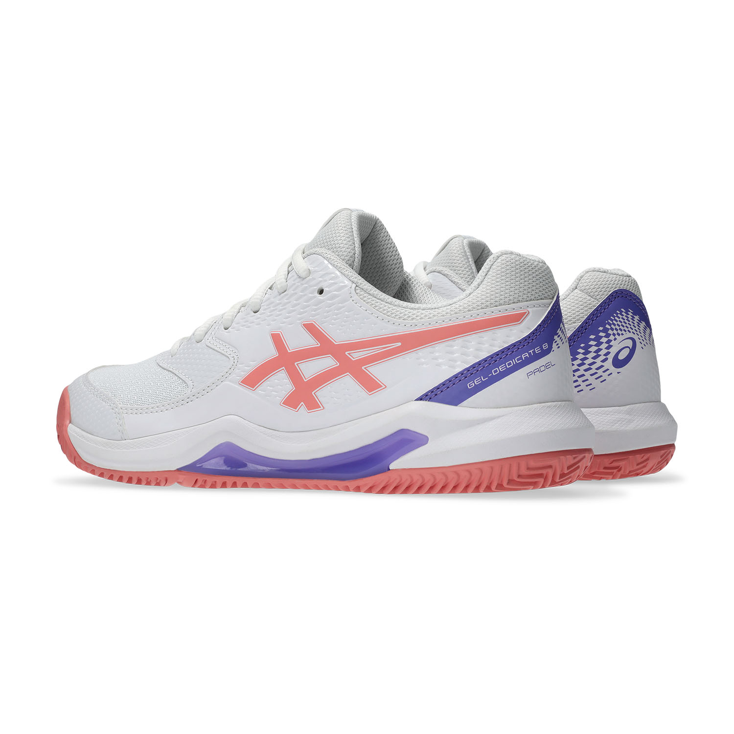 ASICS Gel Dedicate 8 Padel - White/Guava