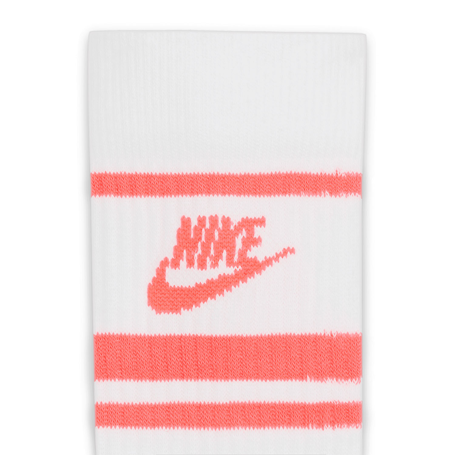 Nike Sportswear Everyday Essential x 3 Calze - White/Hot Punch