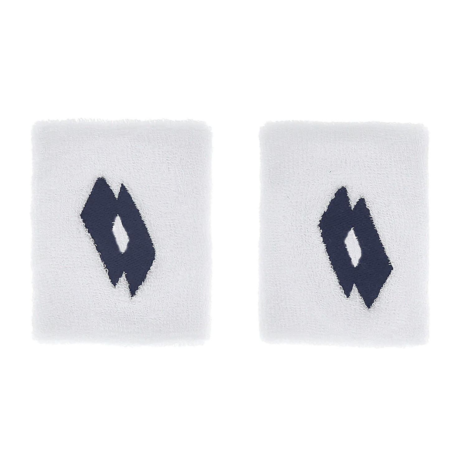 Lotto Court 3.5in Muñequeras Cortas - Bright White/Navy Blue