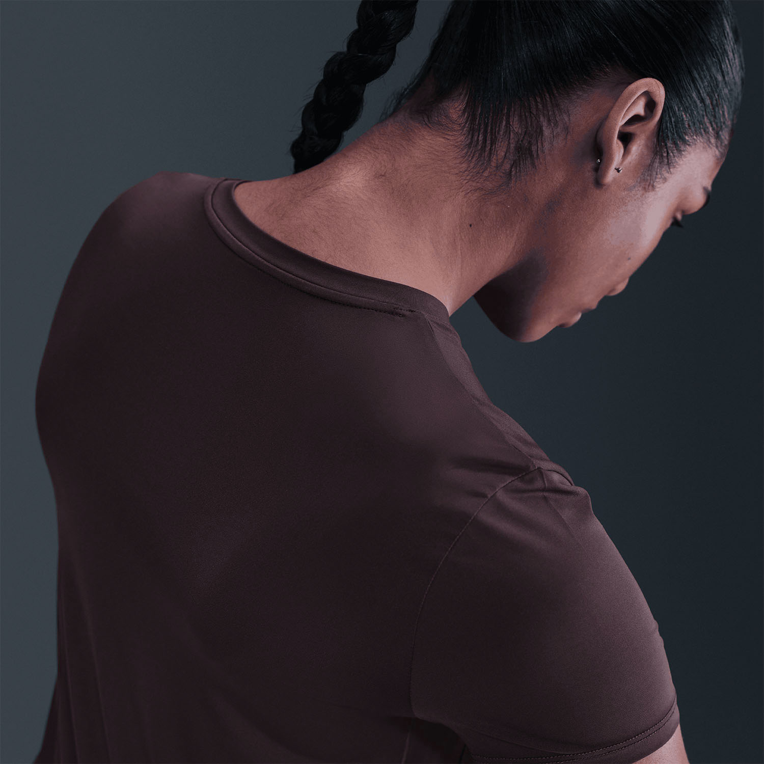 Nike One T-Shirt - Burgundy Crush/White