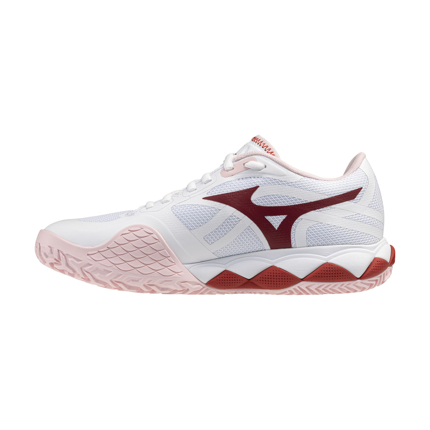 Mizuno Wave Enforce Tour 2 Clay - White/Pinkesque/Barbados Cherry