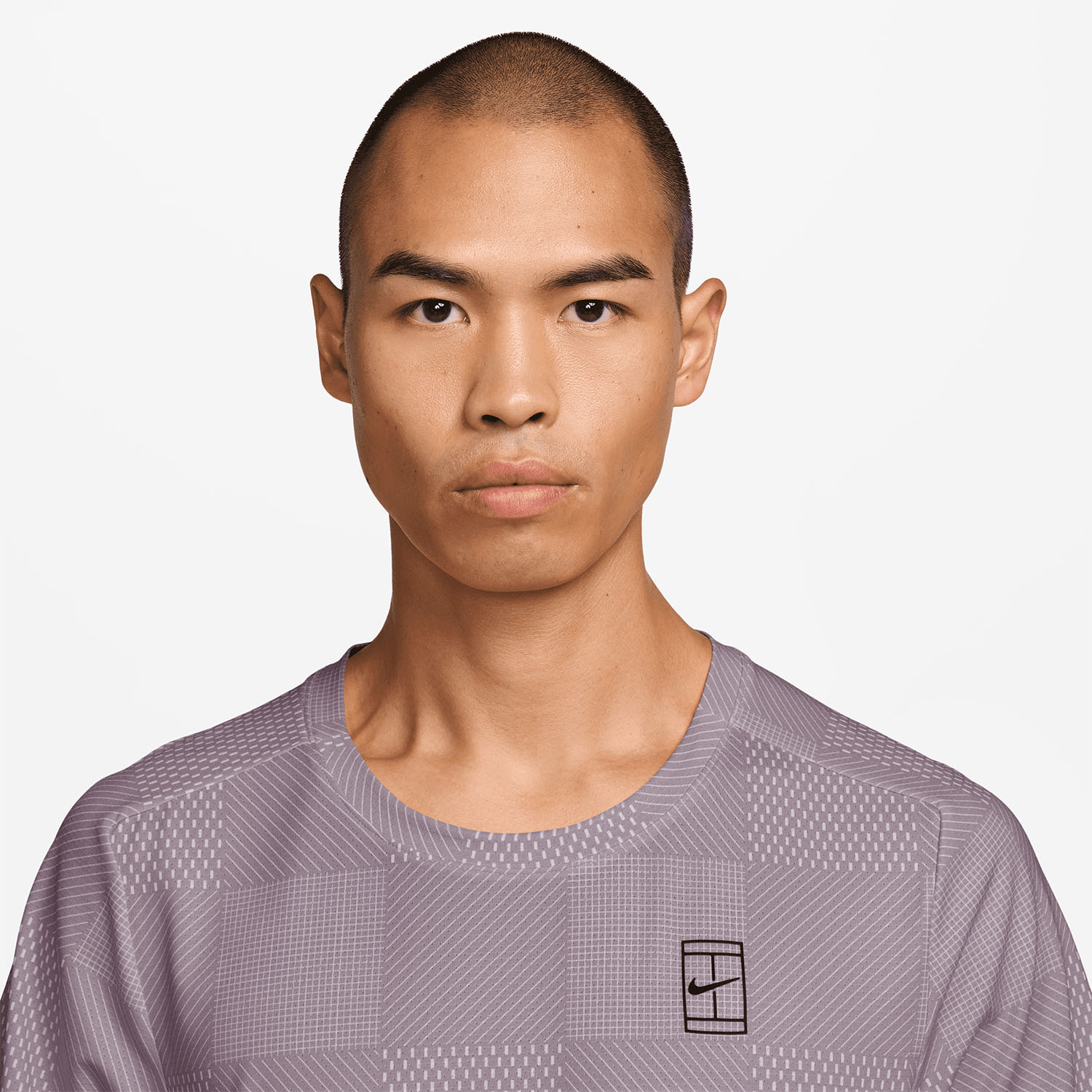 Nike Court Advantage Printed T-Shirt - Light Violet Ore/Black