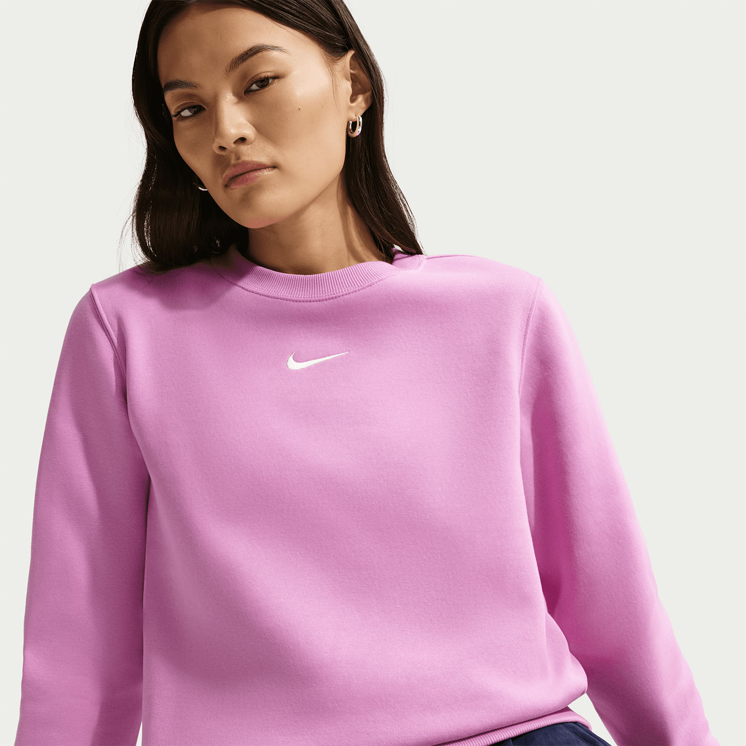 Nike Phoenix Crew Felpa - Light Magenta/Sail