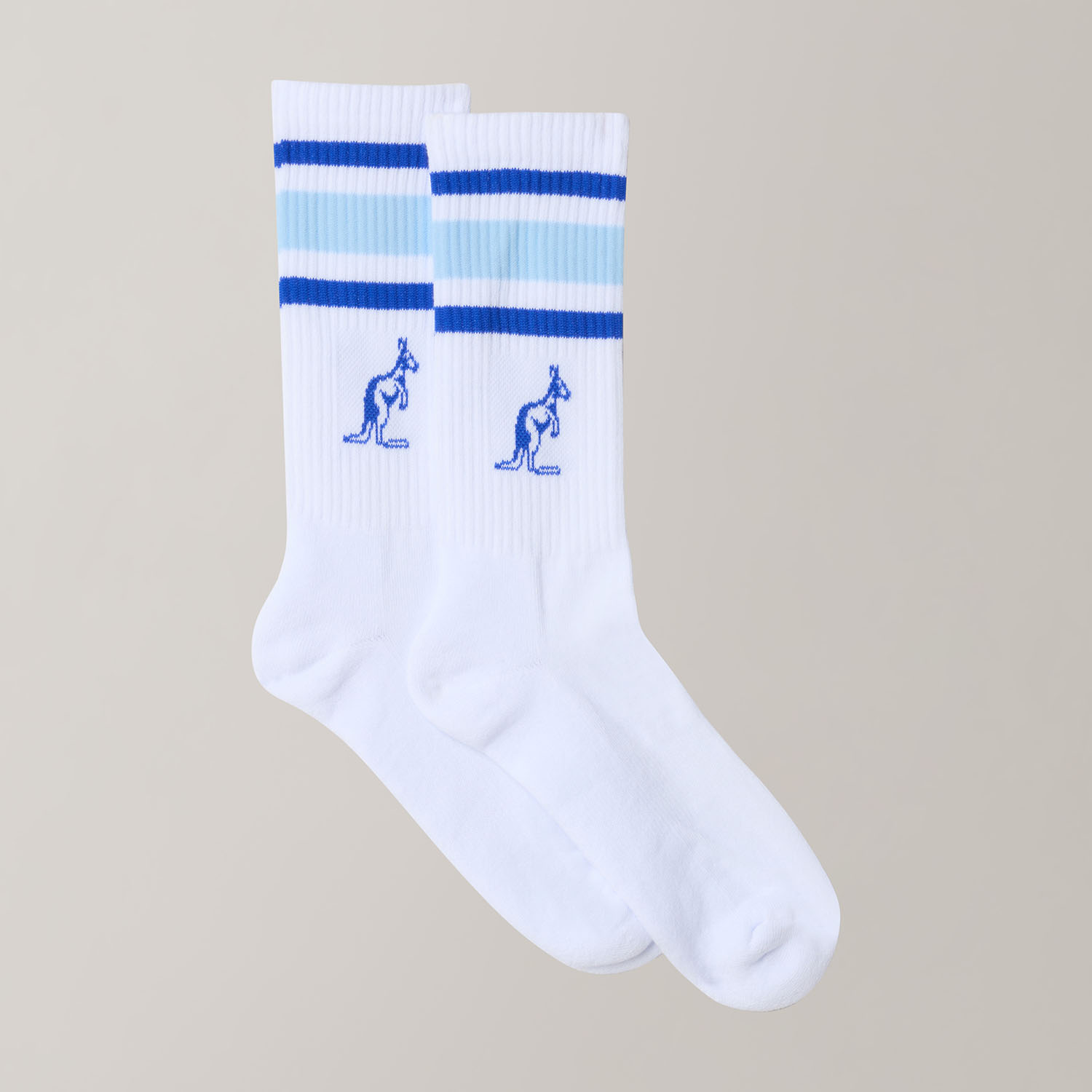 Australian Stripes Calcetines - Bianco/Azzurro Pastello/Blu