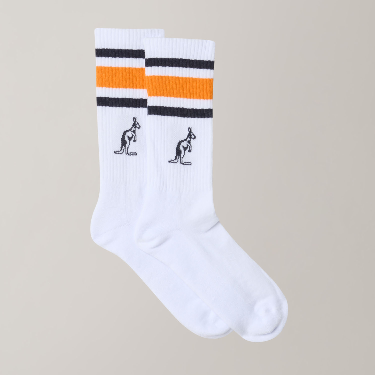 Australian Stripes Calcetines - Bianco/Arancio Acceso/Blu Navy