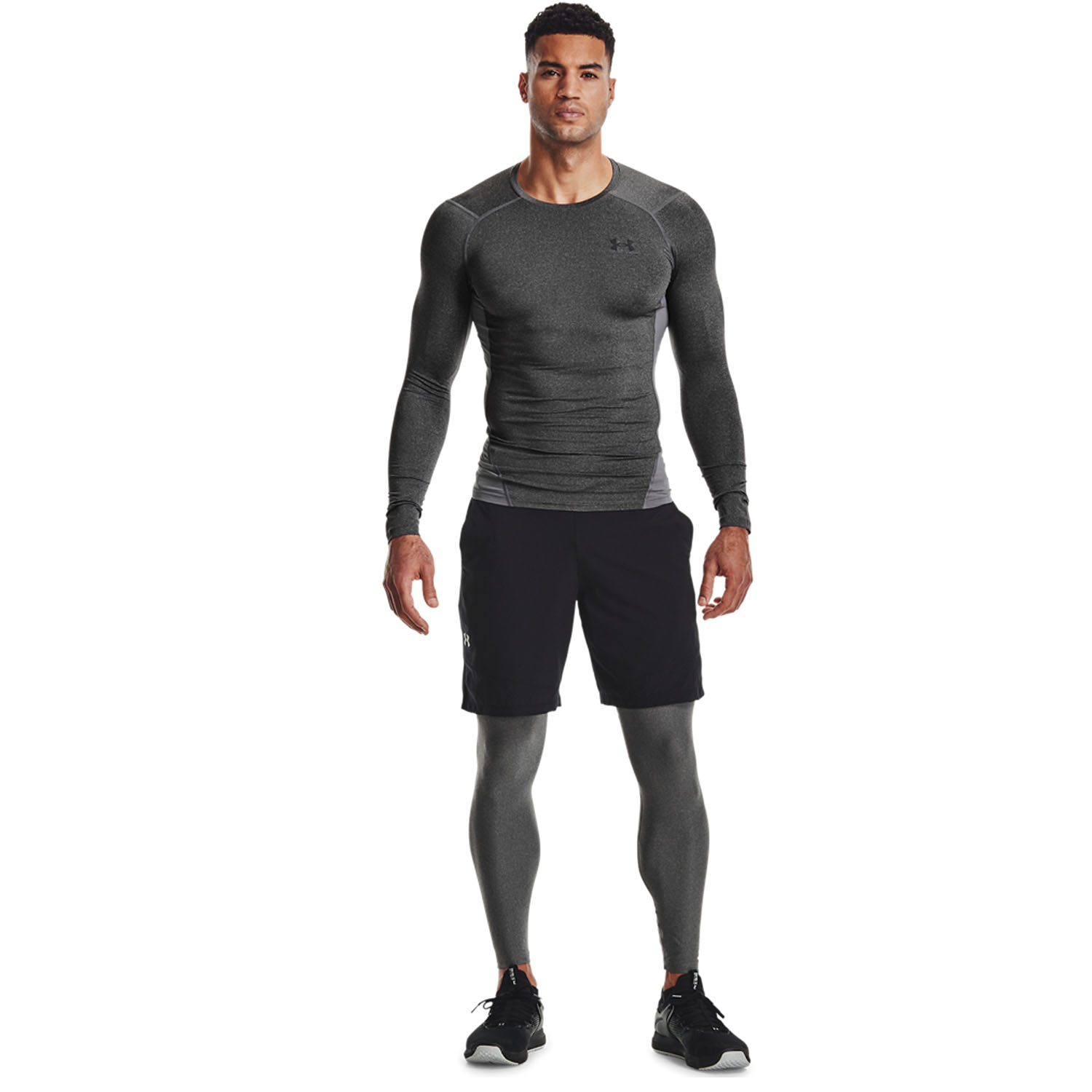 Under Armour HeatGear Tights - Carbon Heather/Black