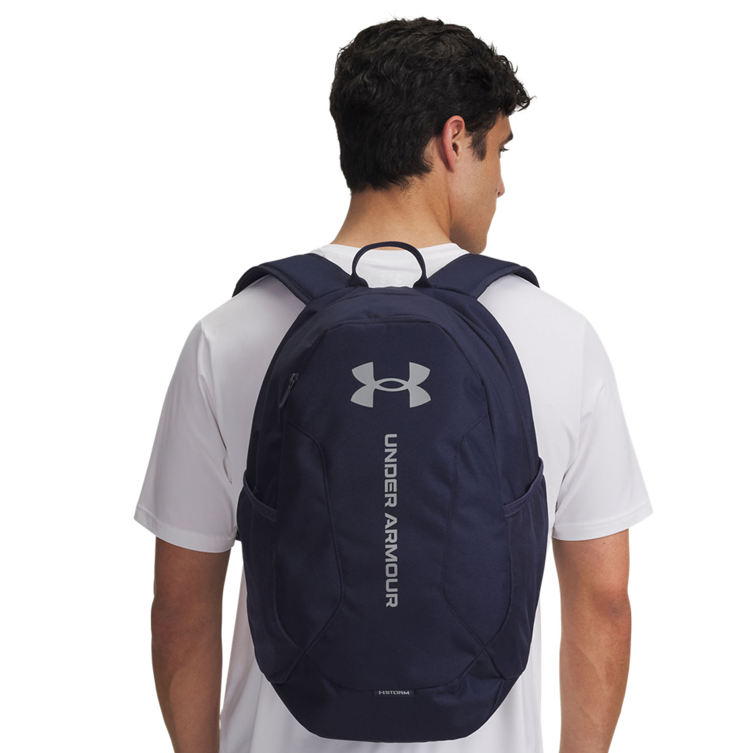 Under Armour Hustle Lite Logo Zaino - Midnight Navy/Steel