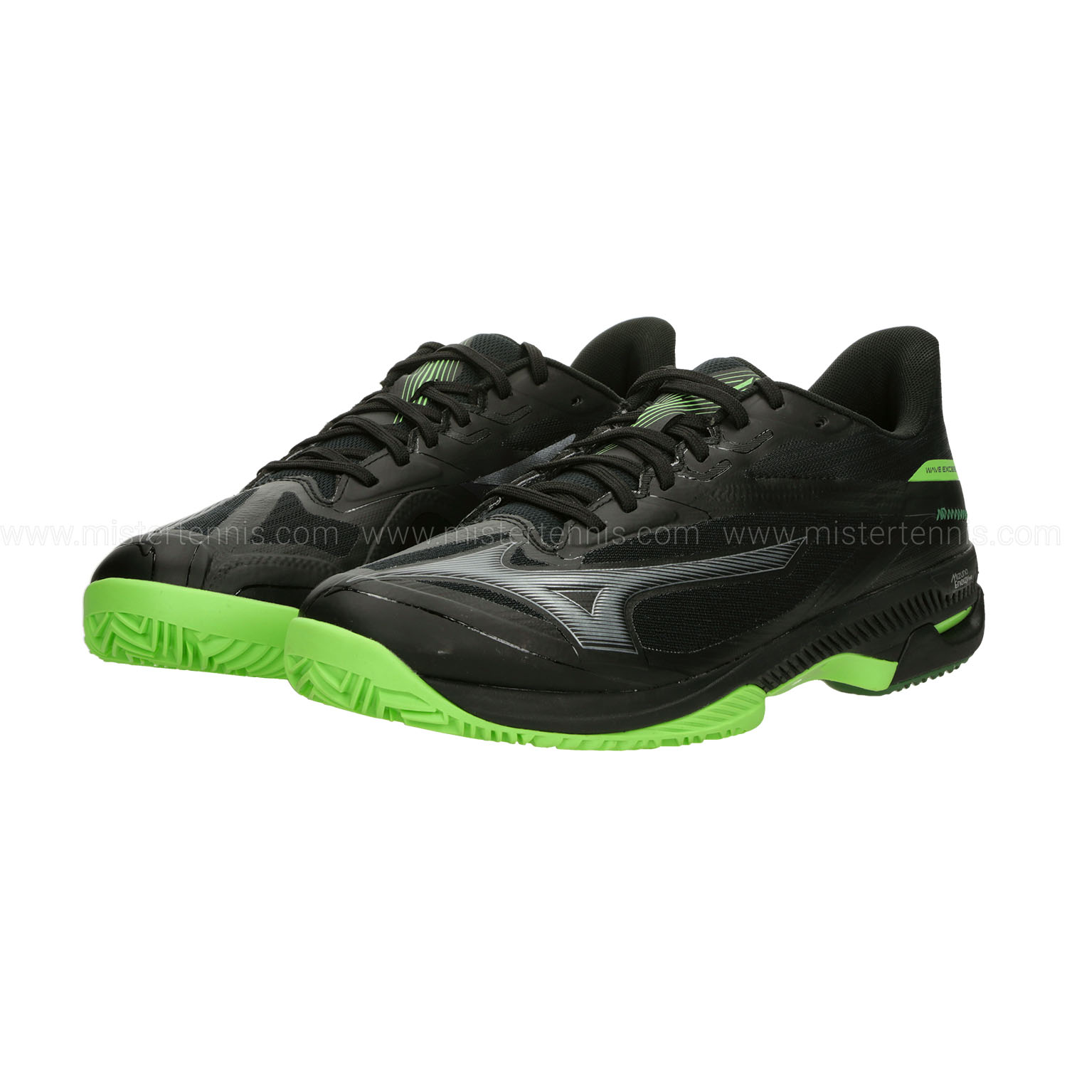 Mizuno Wave Exceed Court Padel - Black/Foliage Green/Glowing Apple