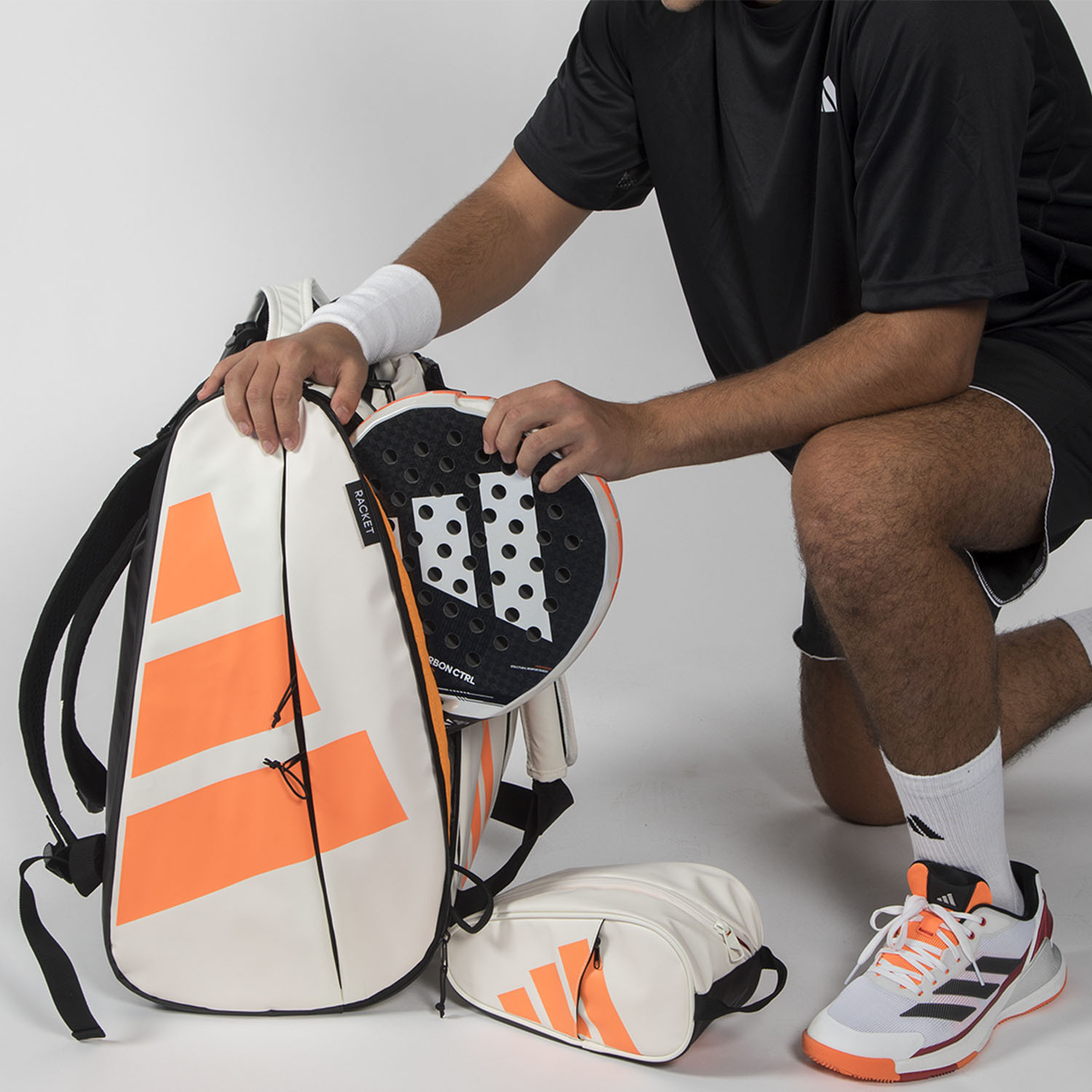adidas Multigame Tonal Bag - Off White/Orange