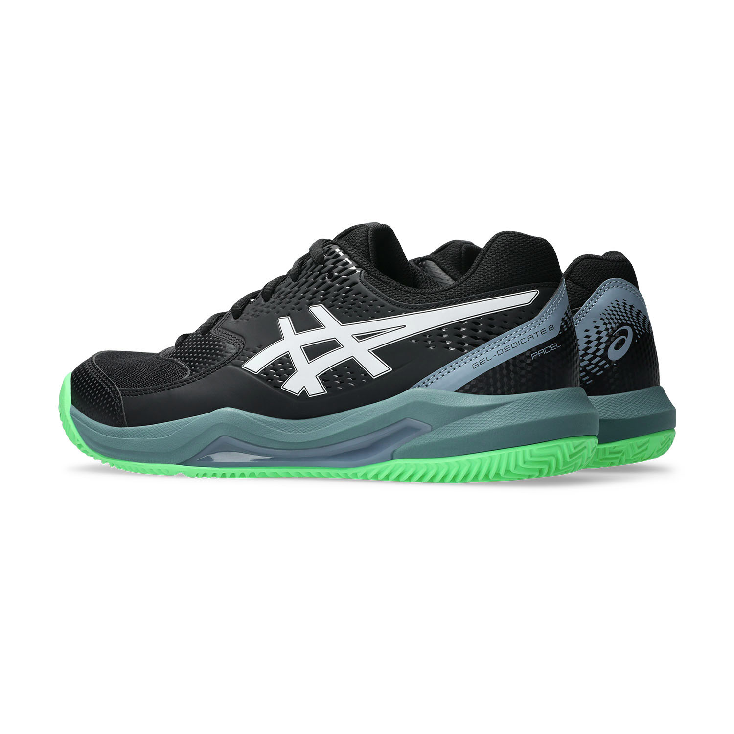 ASICS Gel Dedicate 8 Padel - Black/Vital Green