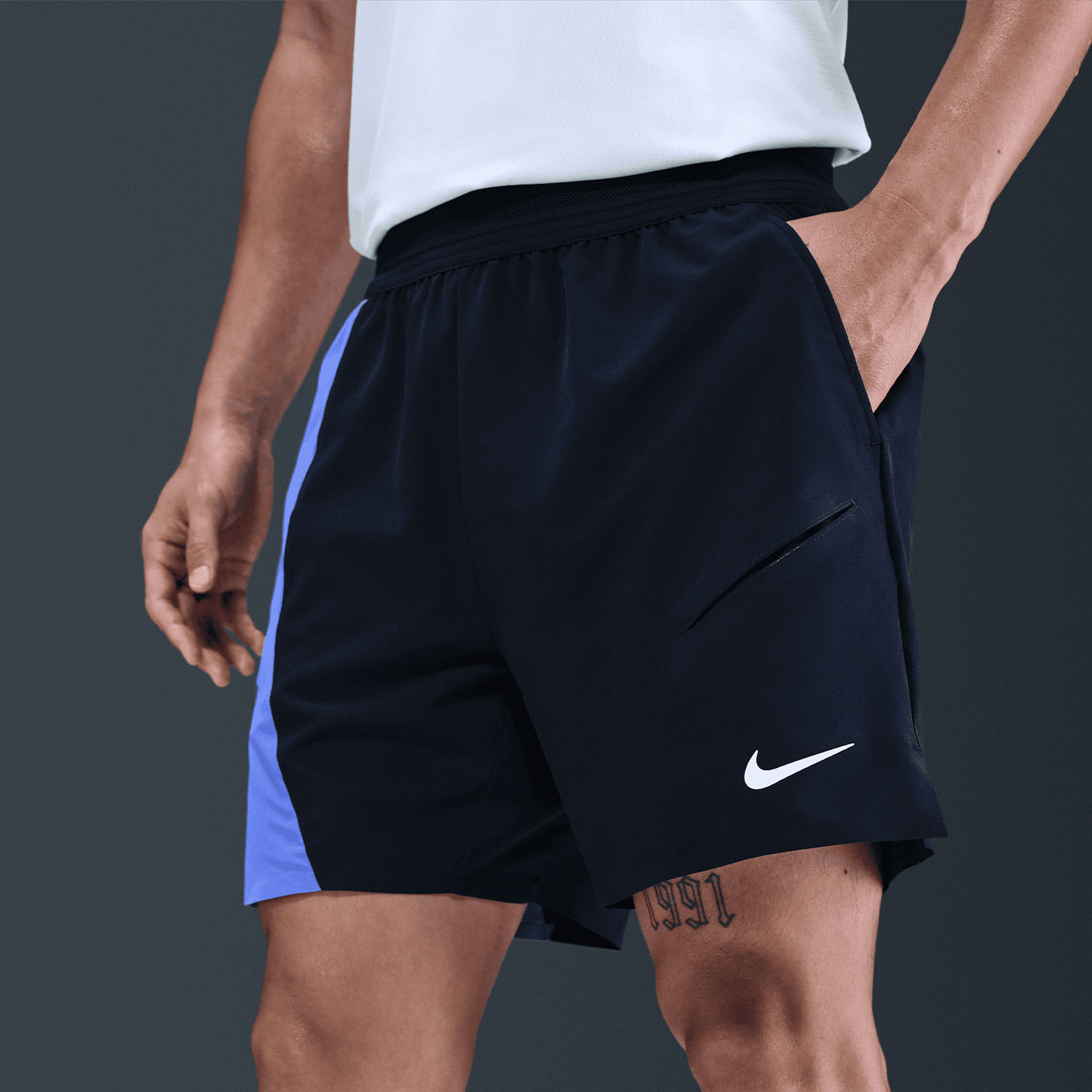Nike Dri-FIT Court Slam 6in Shorts - Dark Obsidian/Sapphire/White