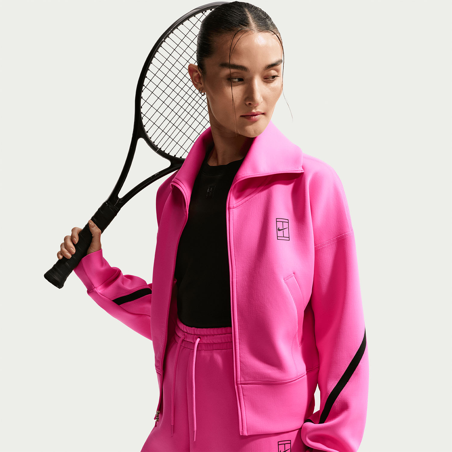 Nike Court Advantage Jacket - Laser Fuchsia/Black