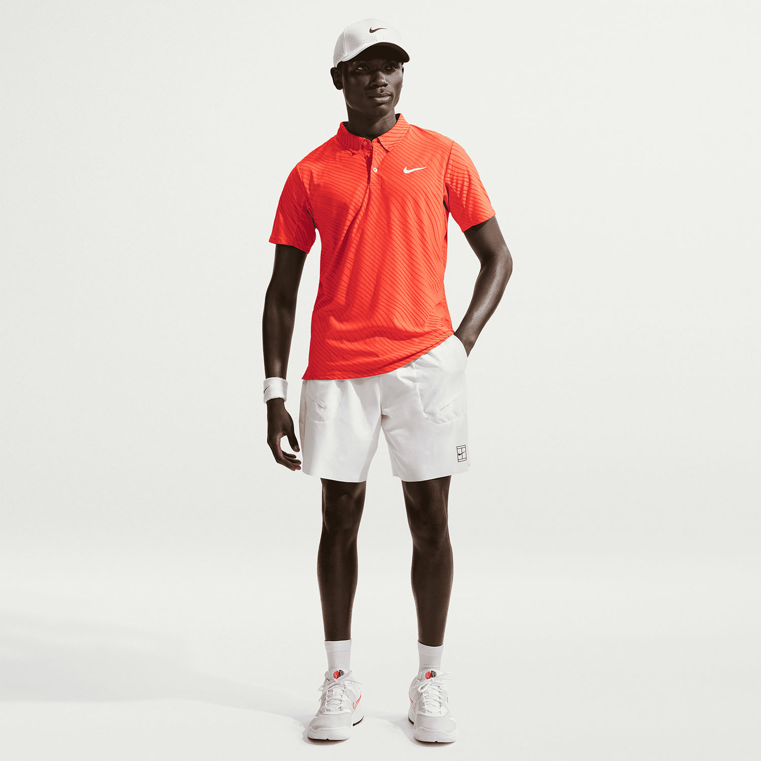Nike Court Slam Pro Polo - Turf Orange/White