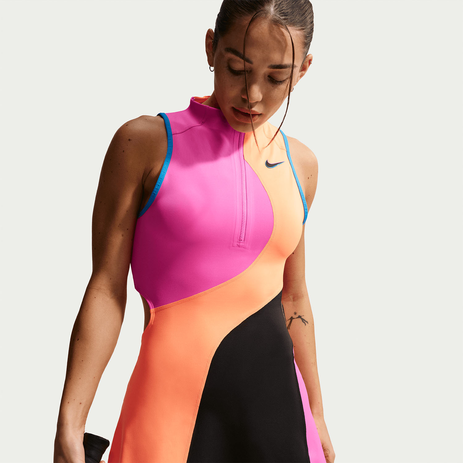 Nike Court Slam Dress - Laser Fuchsia/Atomic Orange/Black