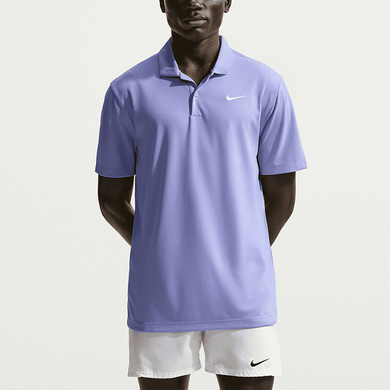 Nike Dri-FIT Solid Logo Polo - Light Thistle/White