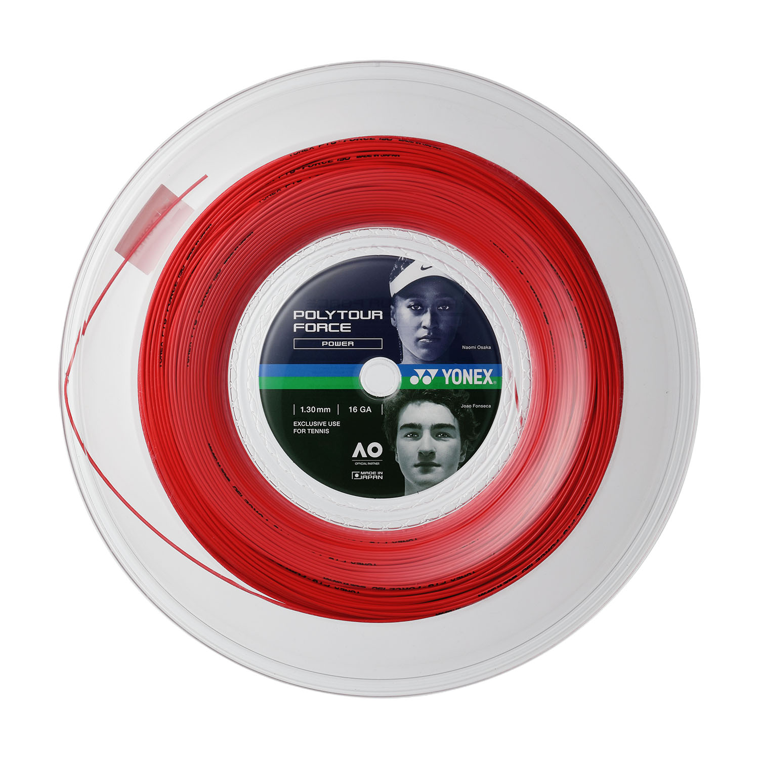 Yonex Polytour Force 1.30 Matassa 200 m - Bright Red