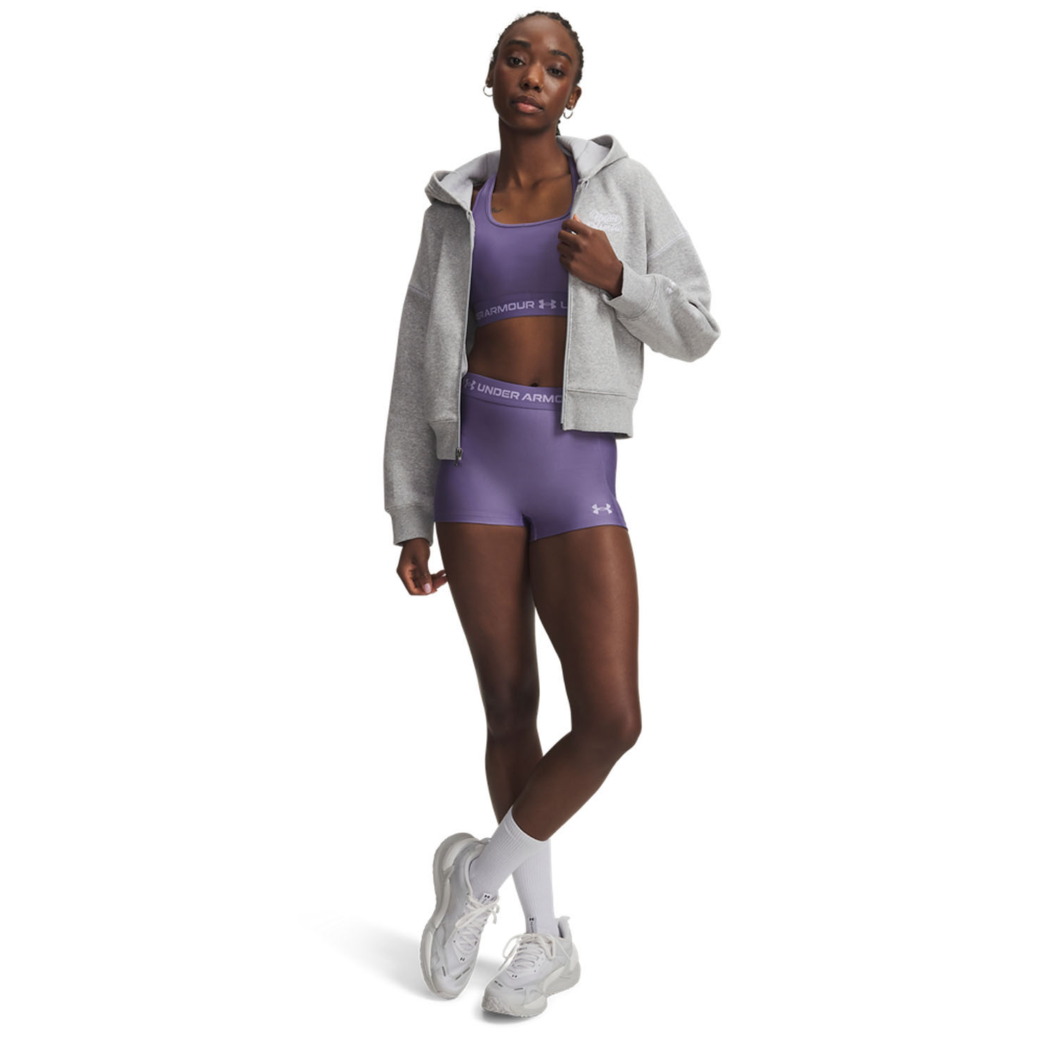 Under Armour HeatGear Pro 3in Shorts - Purple Luxe/Purple Crest