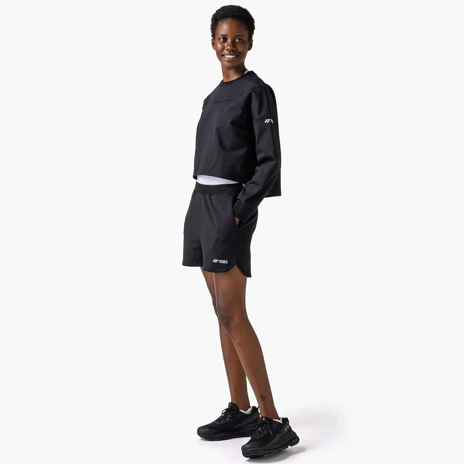 Yonex Practice Crop Sweatshirt - Black