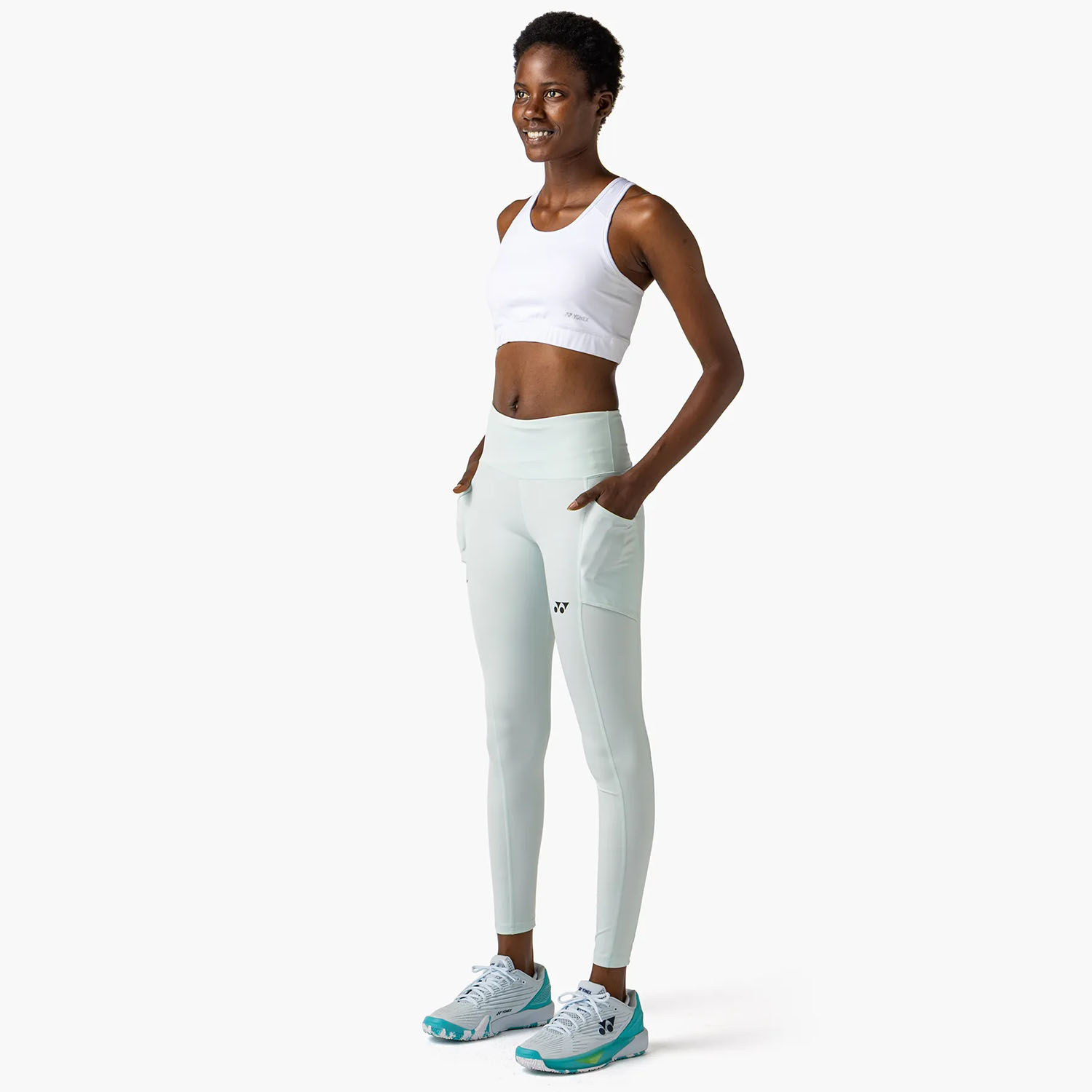 Yonex Practice Pro Tights - Ice Blue