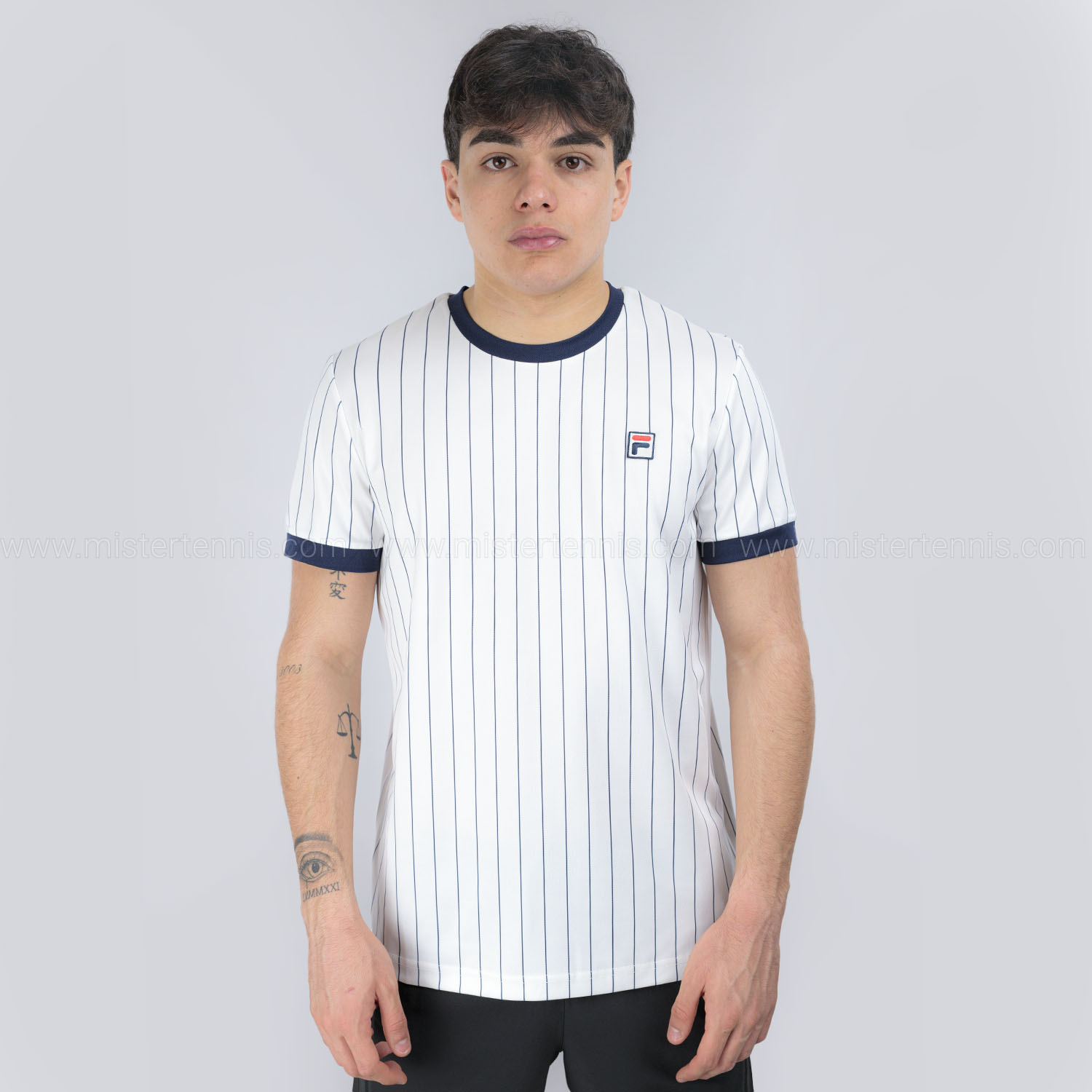 Fila BB Stripes T-Shirt - White Alyssum Comb