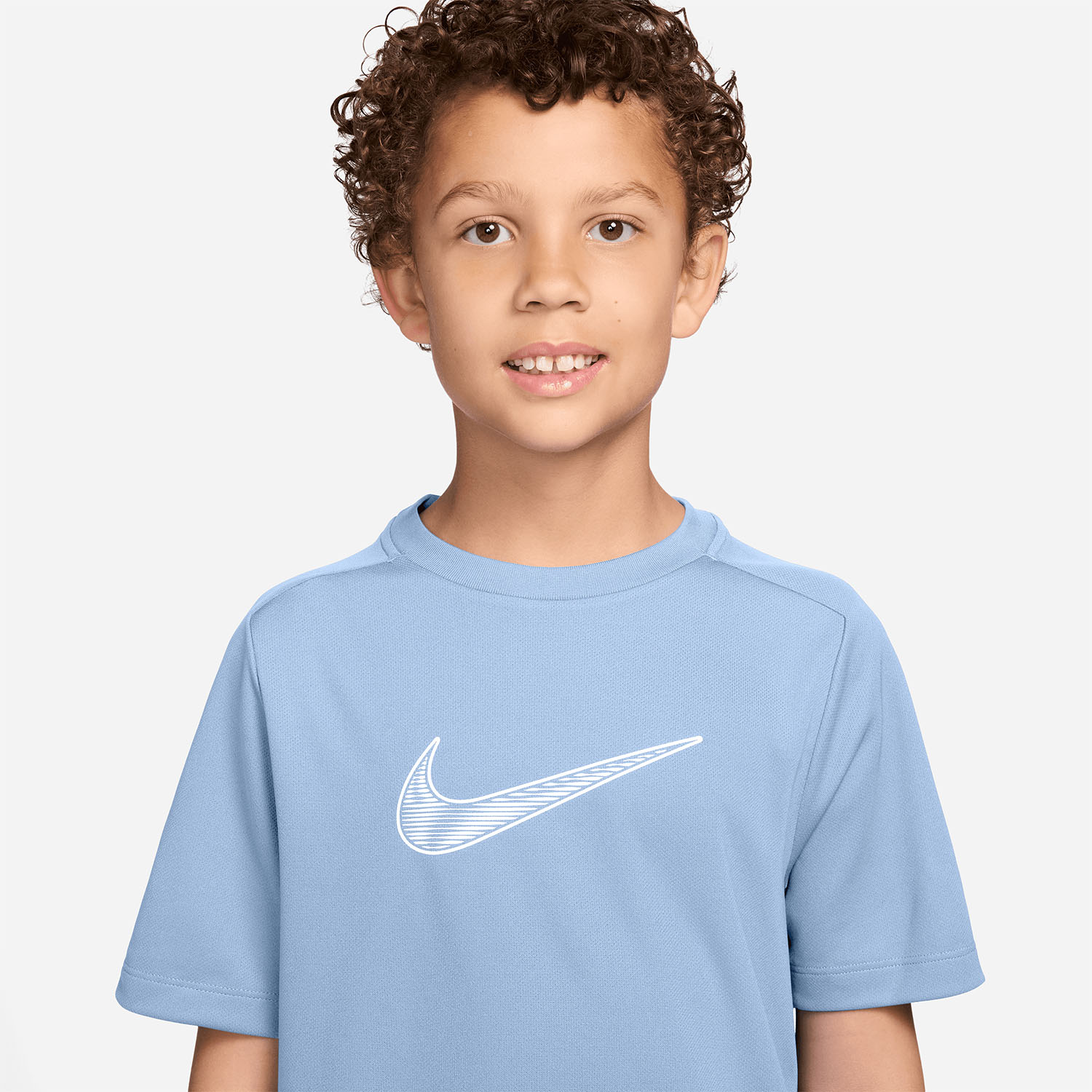 Nike Multi Swoosh T-Shirt Boy - Hydrogen Blue/White
