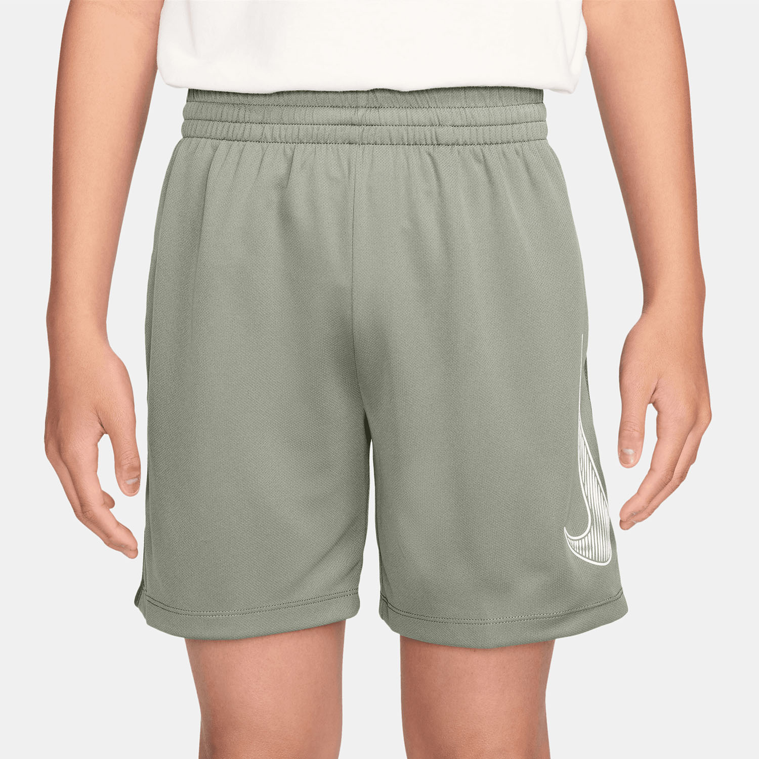Nike Multi 5in Shorts Boy - Spruce Fog/White
