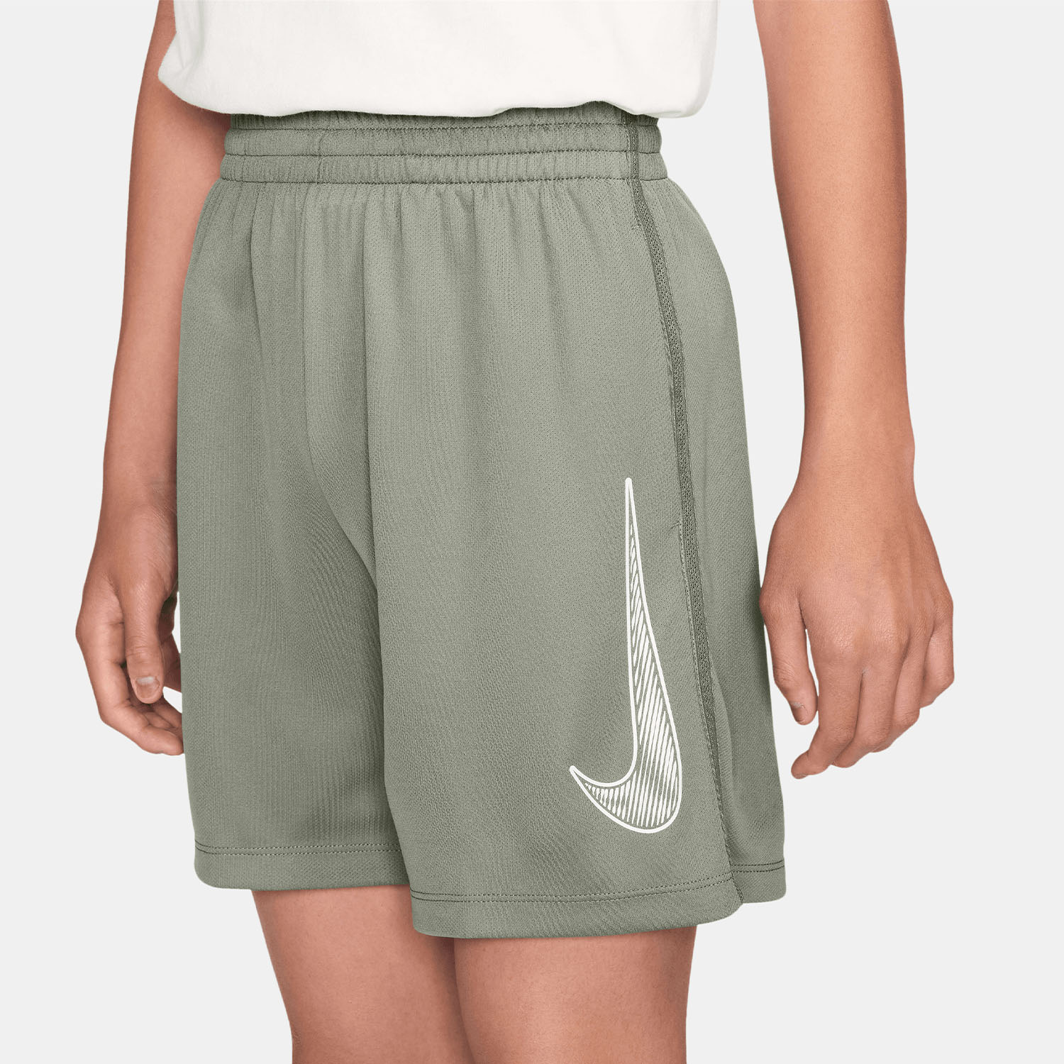 Nike Multi 5in Shorts Boy - Spruce Fog/White