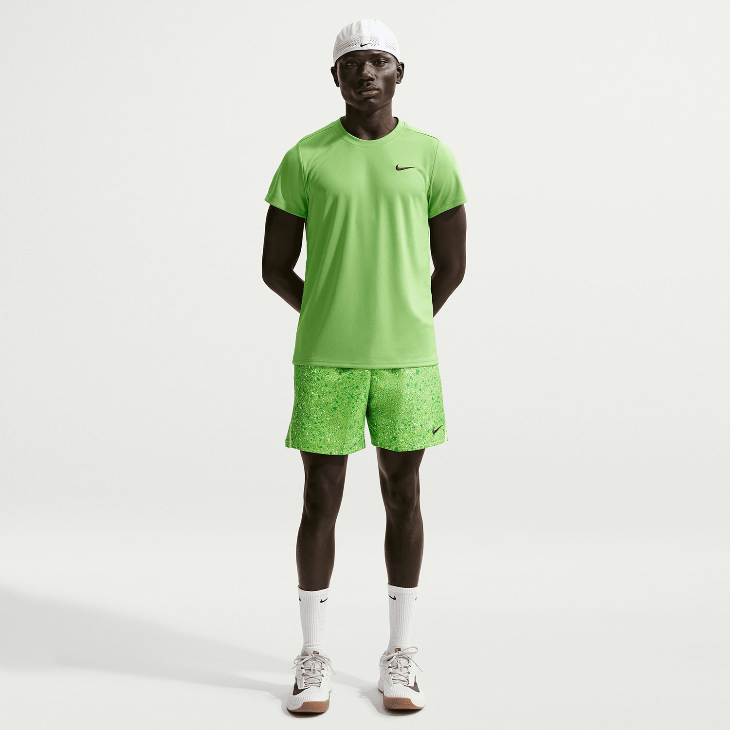 Nike Court Victory AOP 7in Shorts - Mean Green/Light Liquid Lime/Black