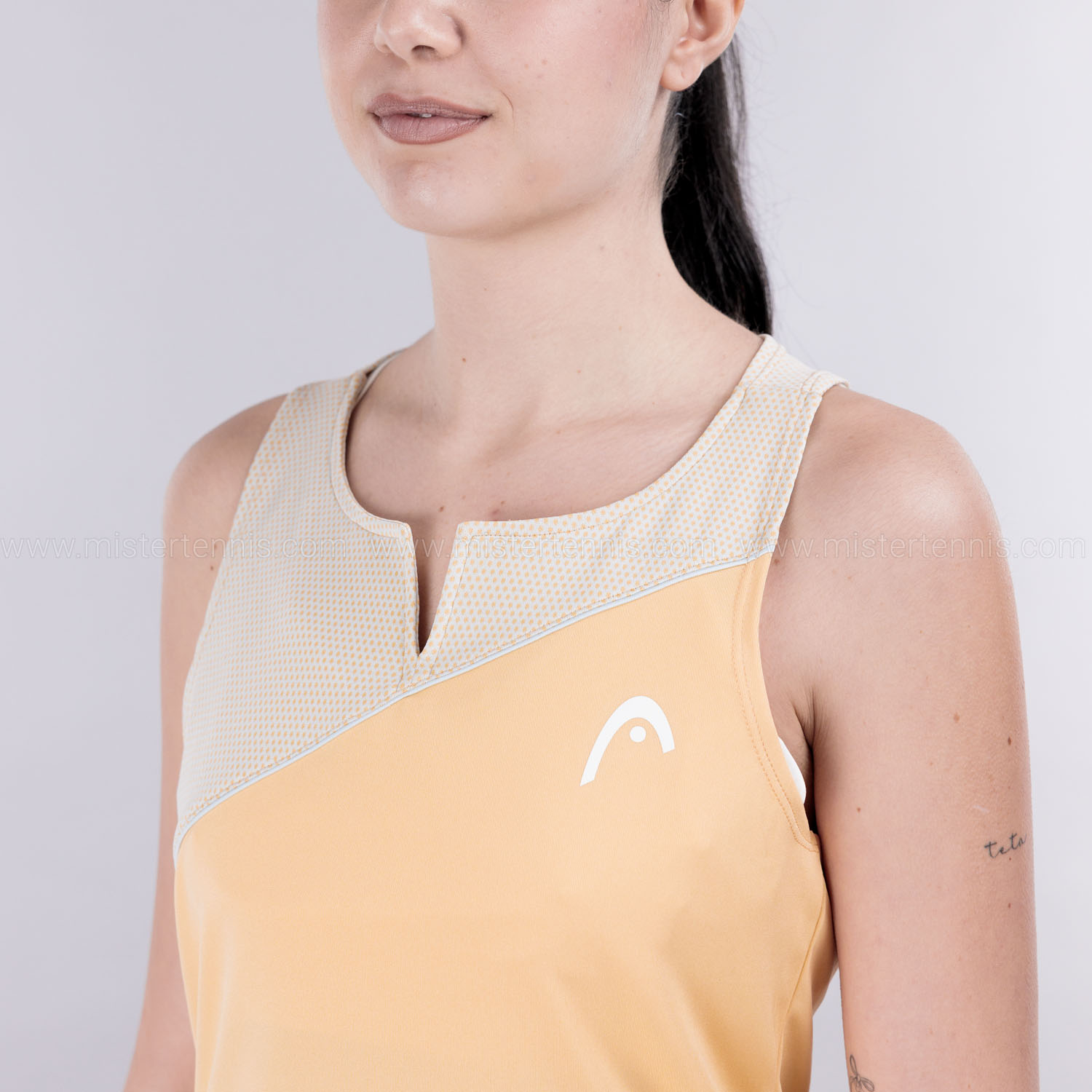 HEAD Spirit Performance Tank - Apricot/Light Blue
