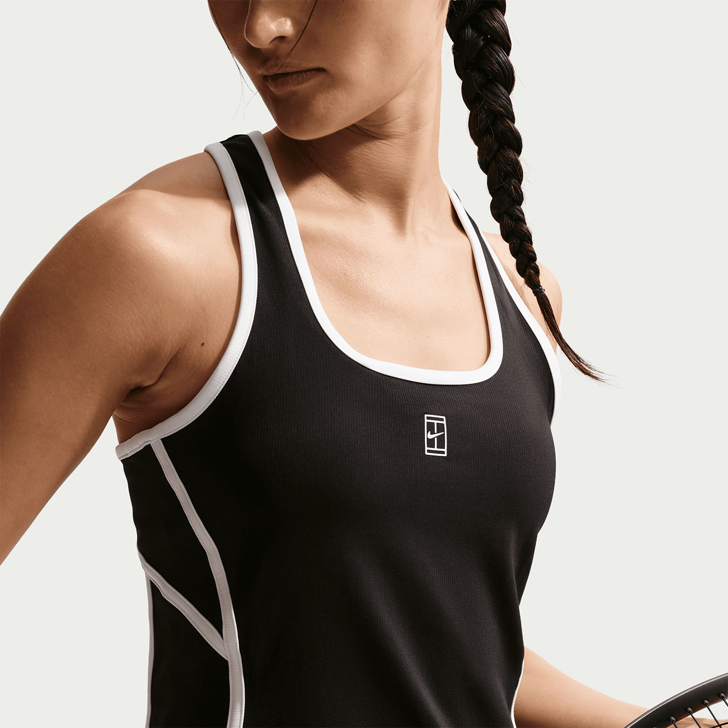 Nike Court Dri-FIT Advantage Dress - Black/White