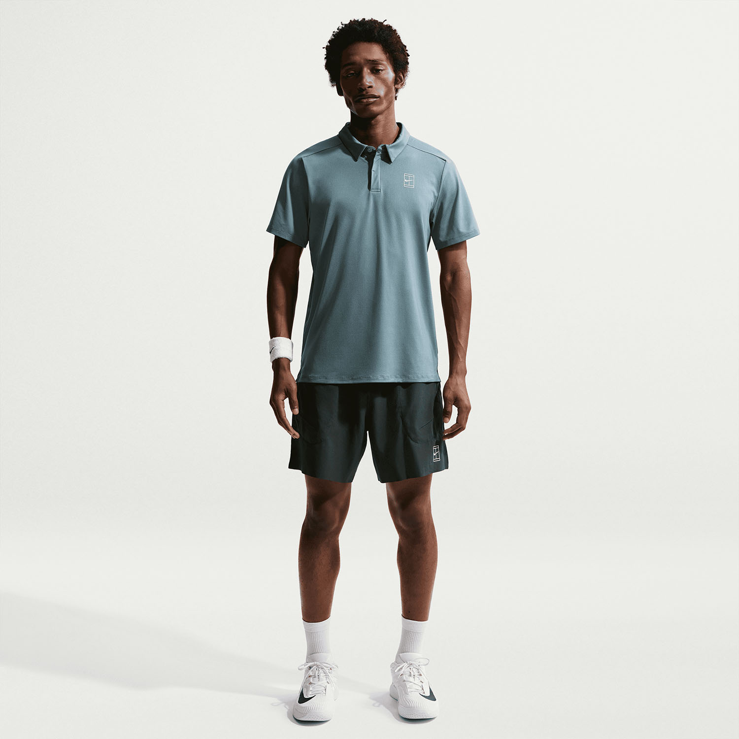 Nike Court Advantage Polo - Mineral Slate/White