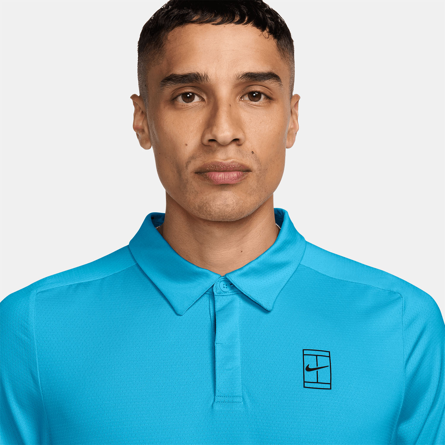 Nike Court Advantage Men's Tennis Polo - Baltic Blue/Black