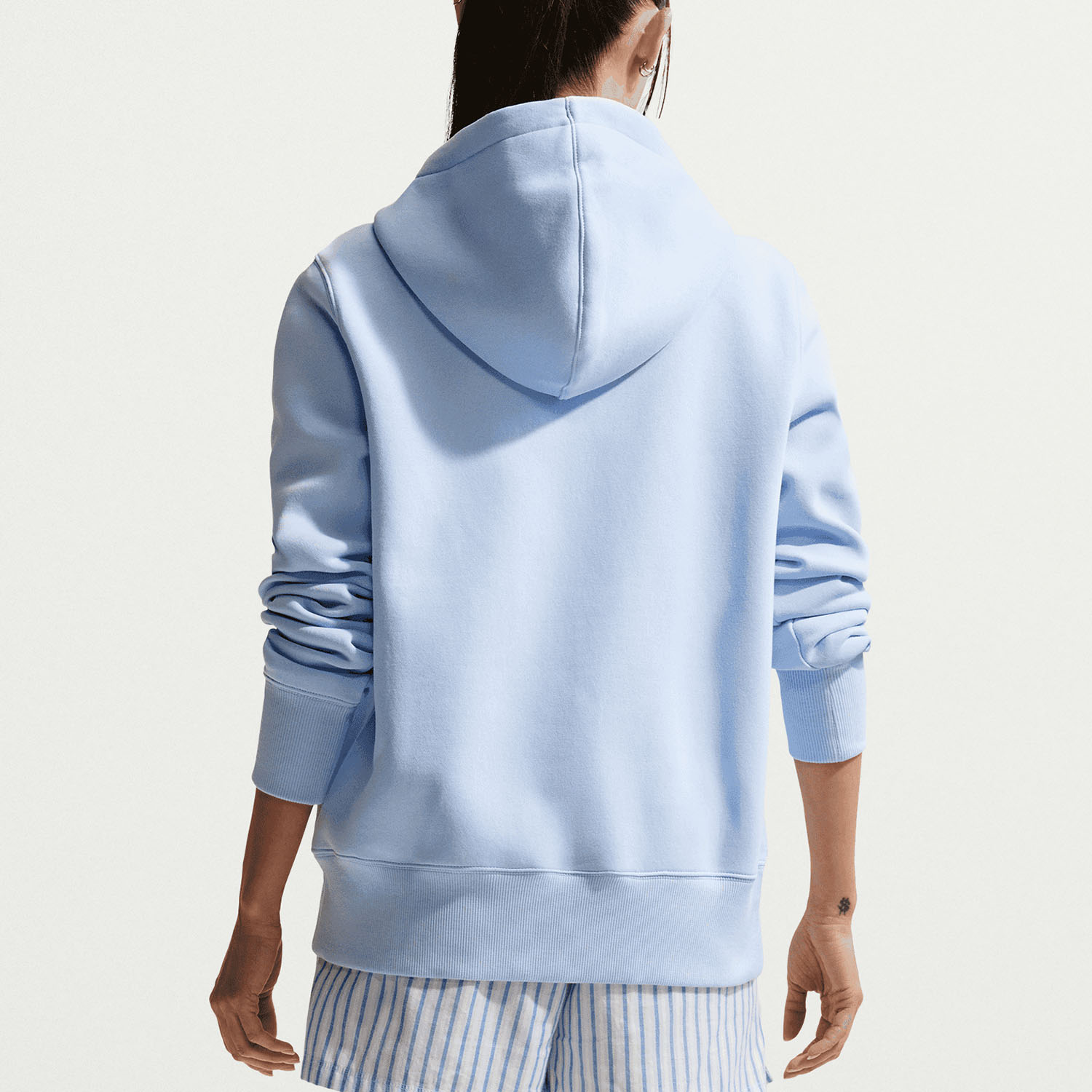 Nike Phoenix Logo Women's Tennis Hoodie - Hydrogen Blue/Sail