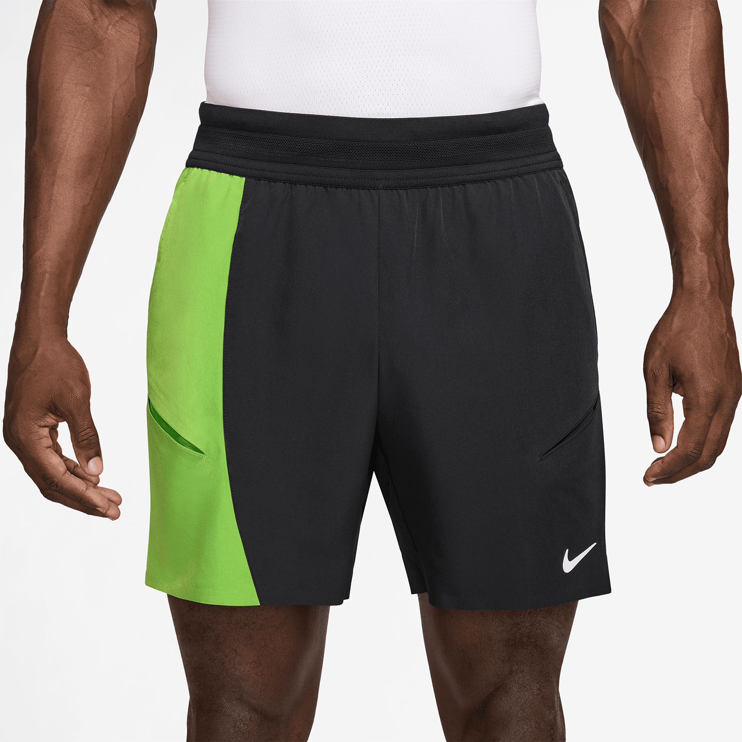 Nike Dri-FIT Court Slam 6in Pantaloncini - Black/Mean Green/White