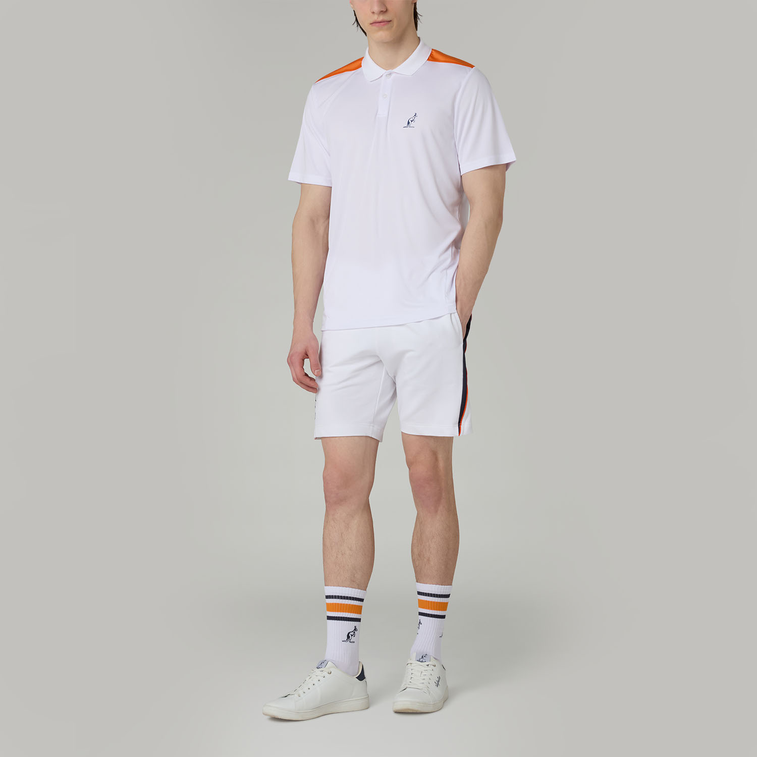 Australian Court Ace Polo - Bianco/Arancione