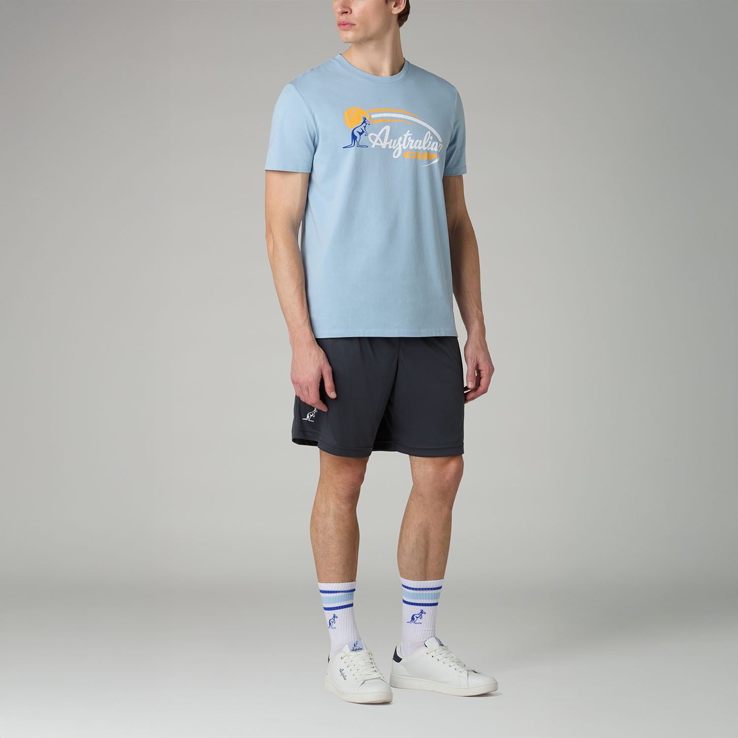 Australian Ace Logo Classic 8in Shorts - Grigio Titanio